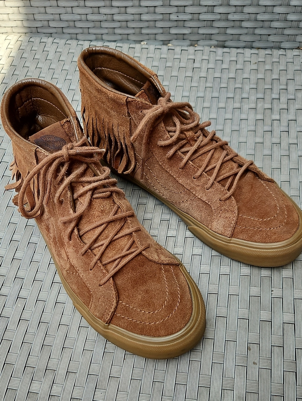 Vans Brown Suede Fringe Chukka Boots